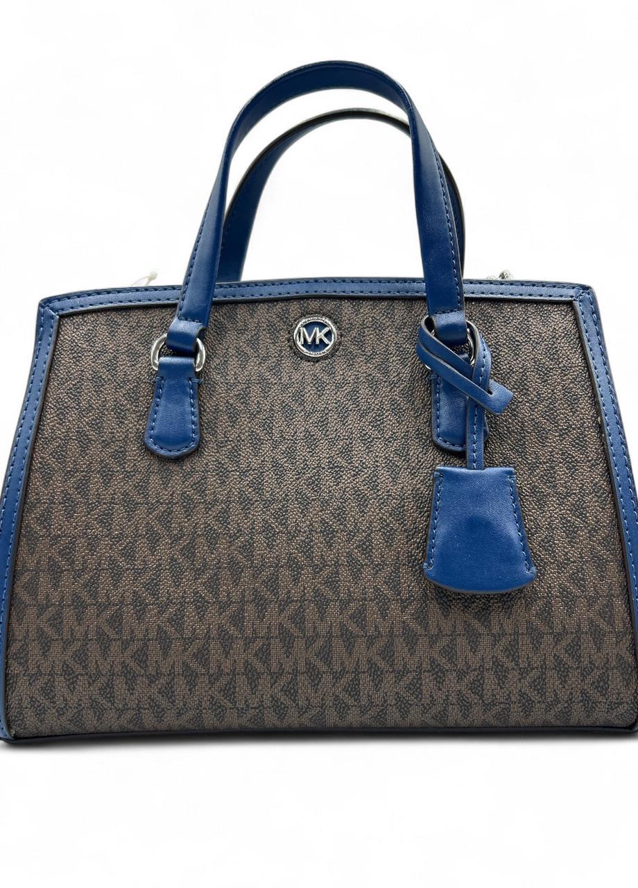 Женская сумка Michael Kors Chantal 30F2S7CM1B River Blue SM MSGR Коричнево-синий (2751910984)