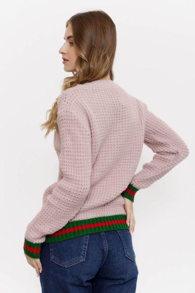 Светр жіночий в'язаний Ager 167R1000 M/L Пудровий (9622850) - фото 4