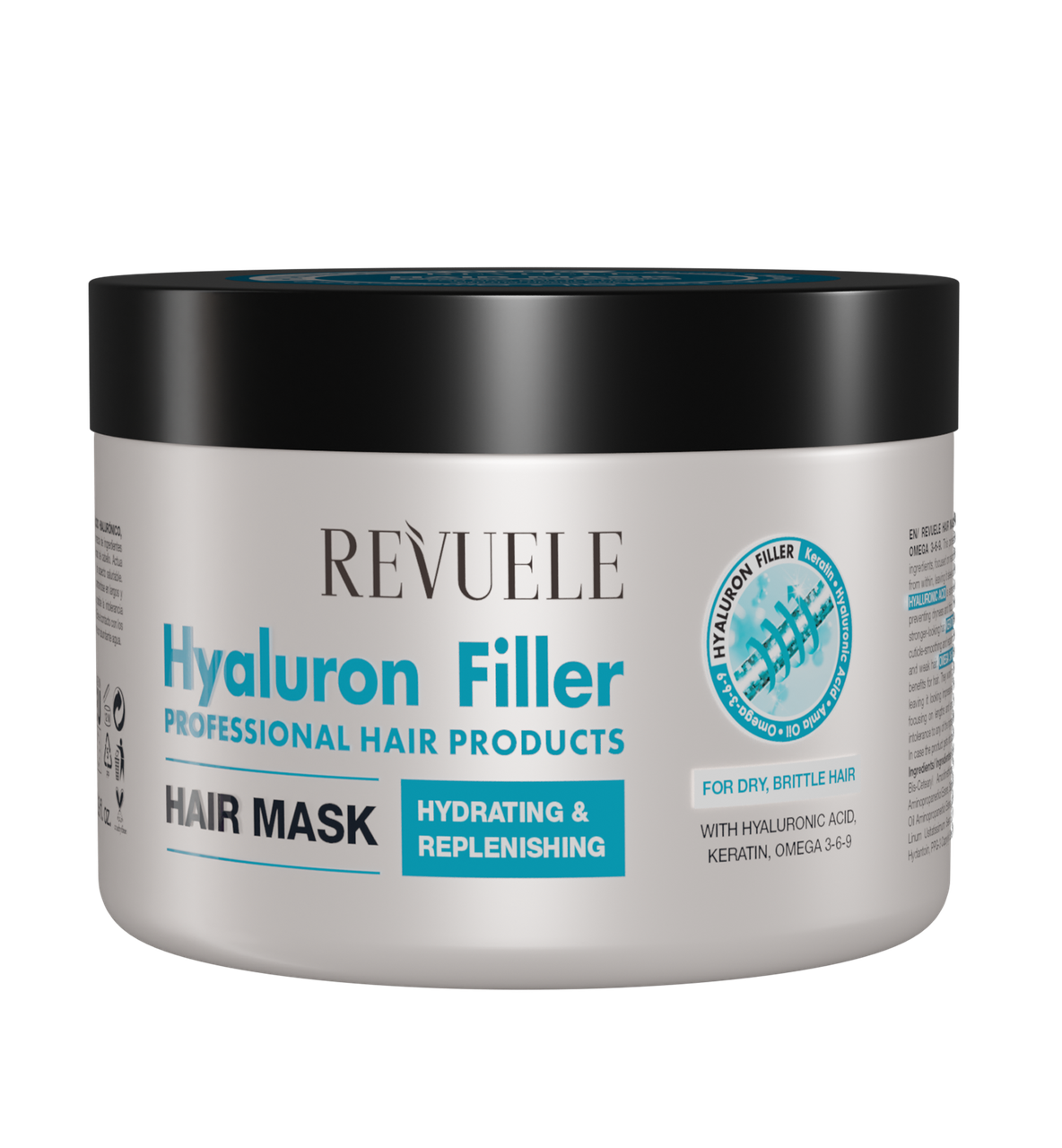 Маска для волос Revuele Hyaluron Filler с гиалуроновой кислотой/кератином и кислотами омега 3-6-9 500 мл