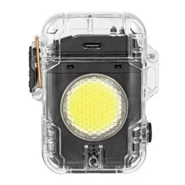 Фонарь многофункциональный D52-2-COB зажигалка/Power indicator/Li-Ion/USB-C Black