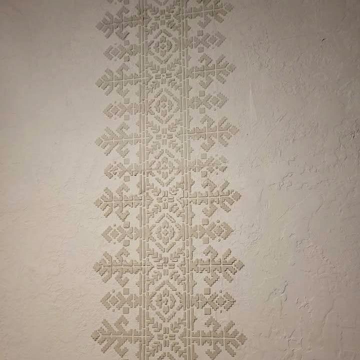 Трафарет DFA Вышиванка под декоративную штукатурку/краску/гибкий пластик 0,3-1 мм (Z00026-d)