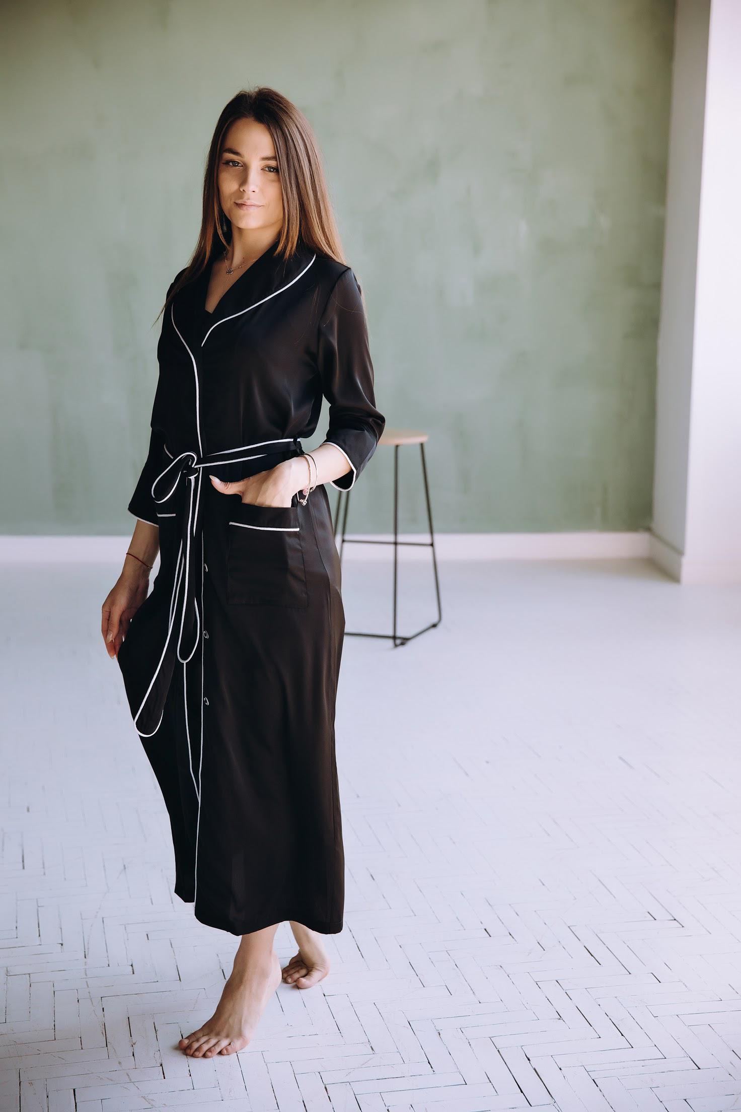 Халат жіночий Modena MOD X135 S Чорний (13375613)