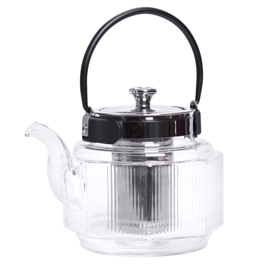 Заварювальний чайник із жаростійкого скла зі знімним фільтром 1,1 л Прозорий - фото 2 Заварювальний чайник із жаростійкого скла зі знімним фільтром 1,1 л Прозорий - фото 2