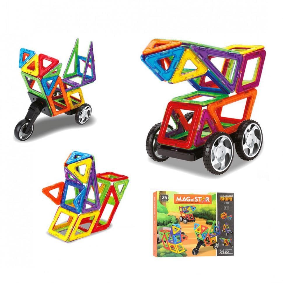 Конструктор магнитный Транспорт LT3005 25 деталей (20355)