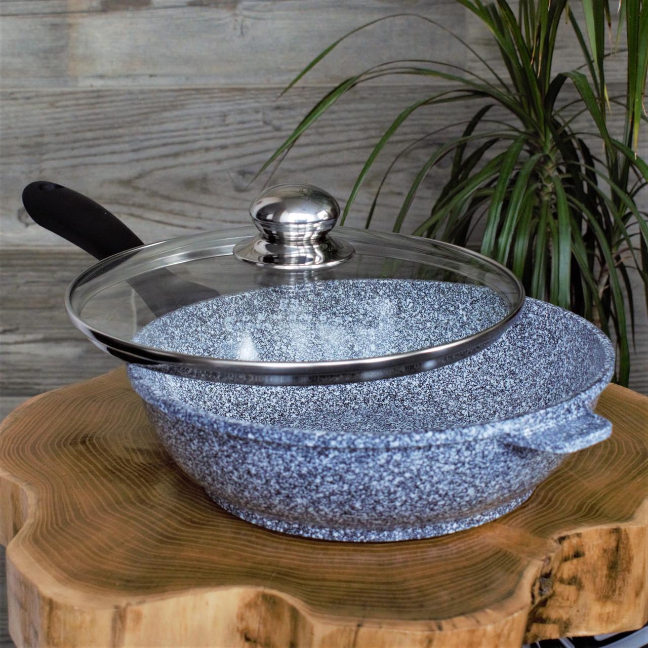 Сковорода Edenberg глубокая с гранитным покрытием 28 см 3,4 л. - фото 5 Сковорода Edenberg глубокая с гранитным покрытием 28 см 3,4 л. - фото 5