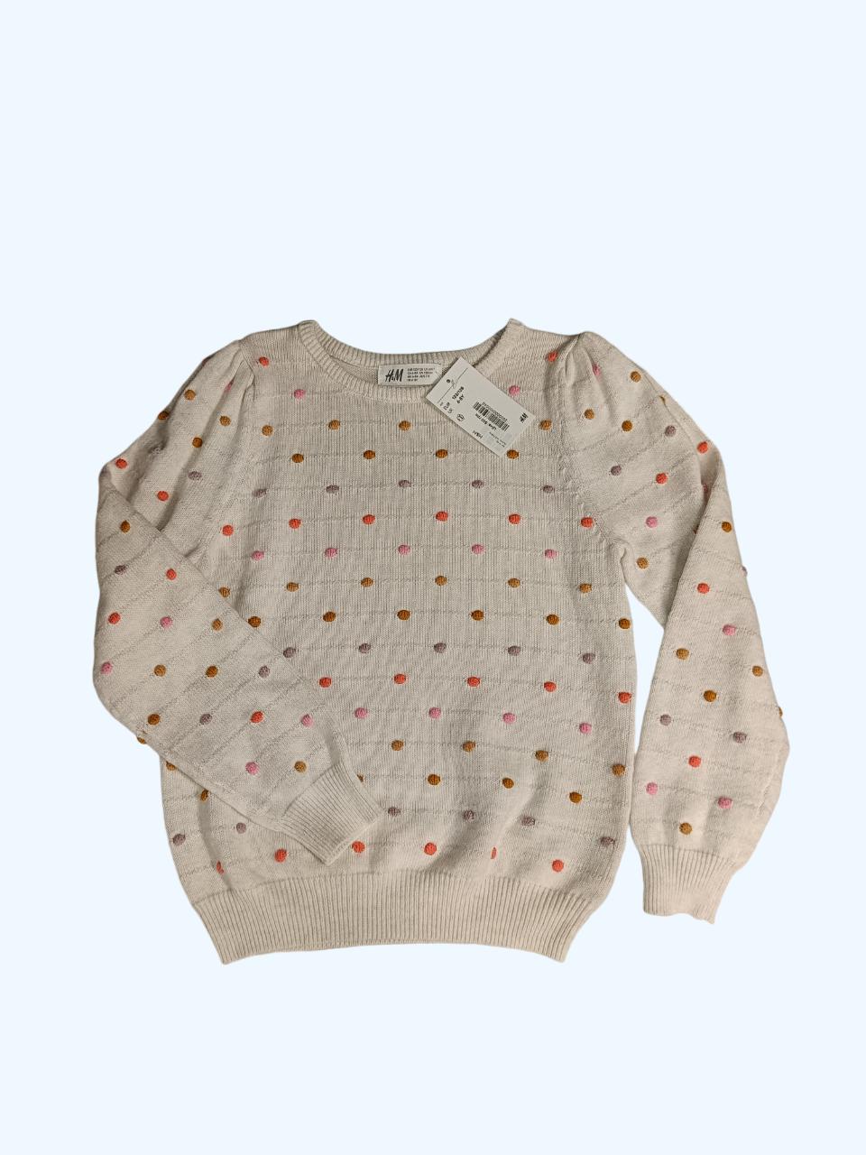 Светр підлітковий для дівчинки H&M 140 см Бежевий (00682)