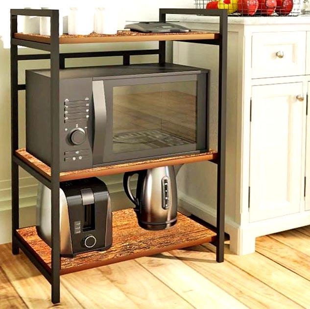 Стелаж кухонний з дерева Торінтон 3 Венге/Охра (СТА-32541204)