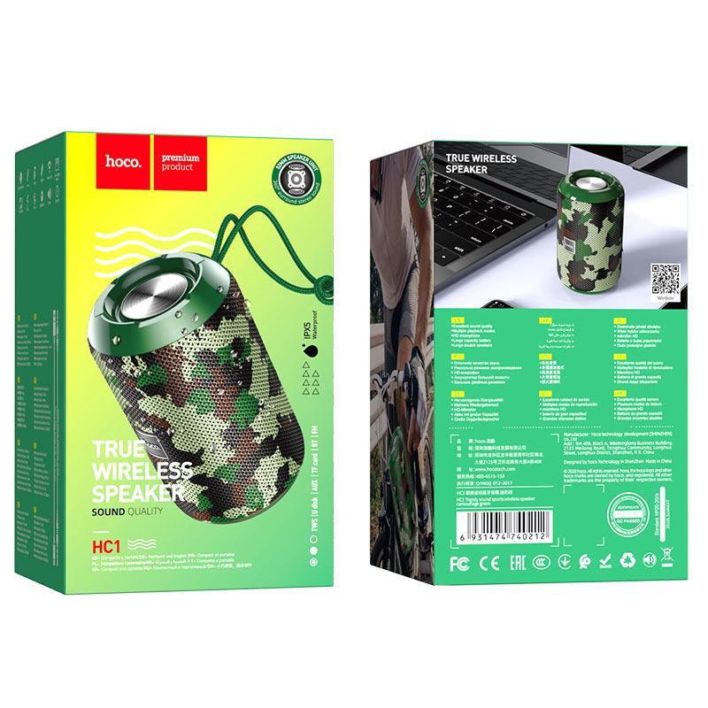 Портативная акустика Hoco Portable Speaker HC1 Trendy Sound Camouflage Green (740212) - фото 3