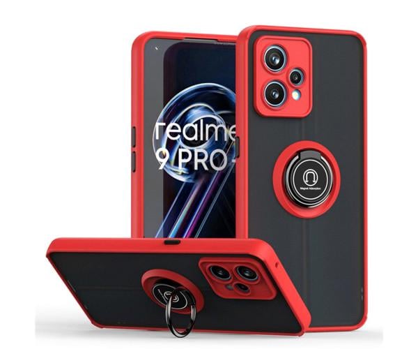 Чехол-накладка TPU Color Matte Ring для Realme 9 Pro / 9 5G Красный