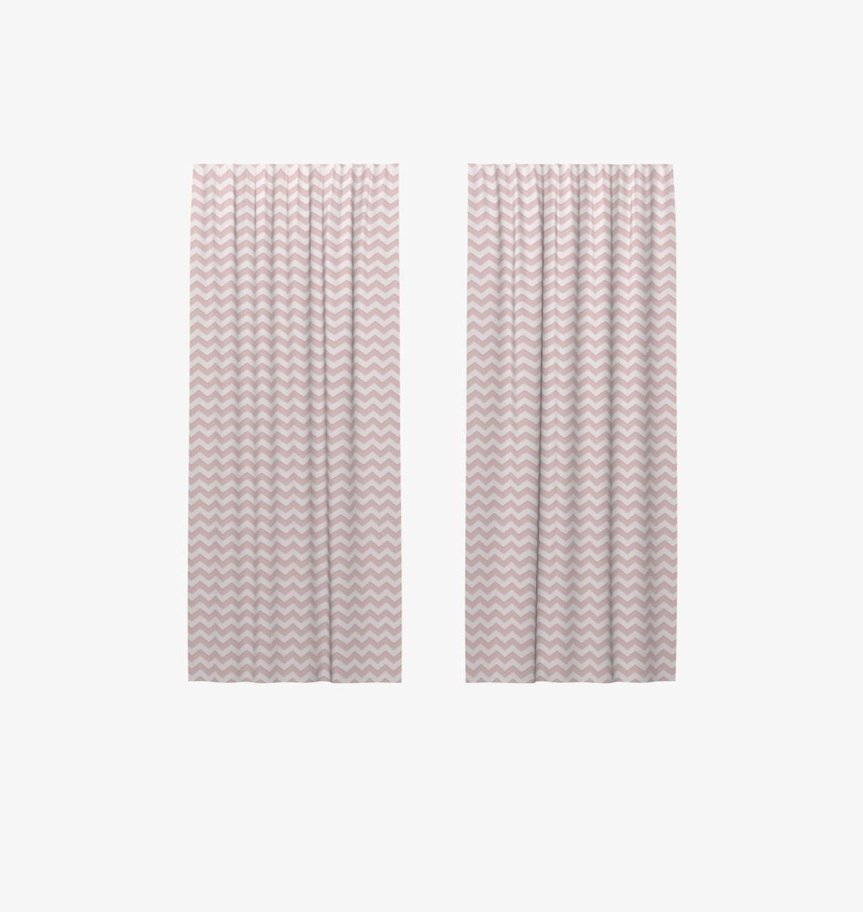 Шторы хлопковые BIG YETI Зигзаг 180х270 см Pink (с3-19462v18) Шторы хлопковые BIG YETI Зигзаг 180х270 см Pink (с3-19462v18)