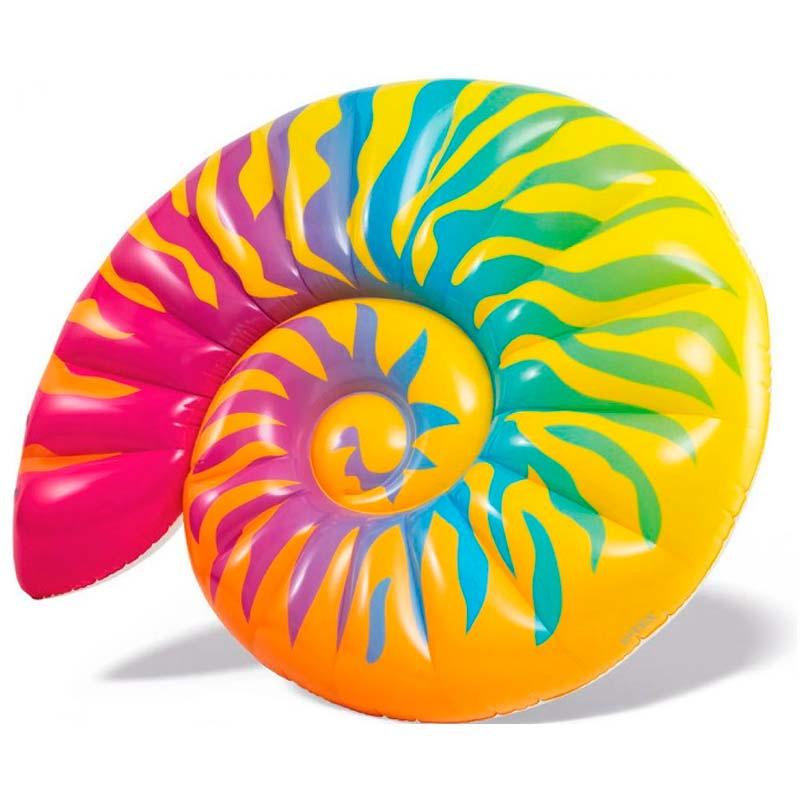 Надувной матрас Intex Радужная ракушка 58791 175х140 см (27721294)