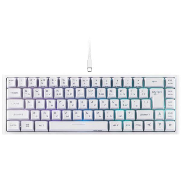 Клавиатура 2E Gaming KG360 RGB 68 Key WL White (2E-KG360UWT)