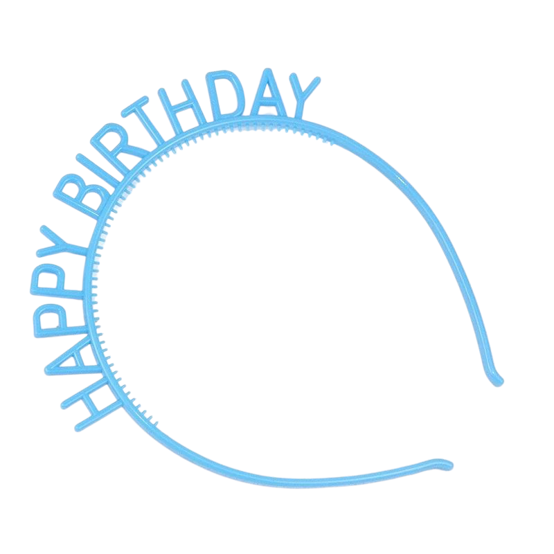 Обруч для волос Happy Birthday Голубой (2557365186)