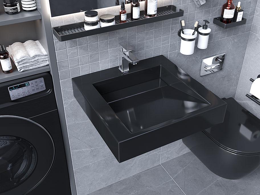 Умивальник підвісний Status Adler 50 Black (649)