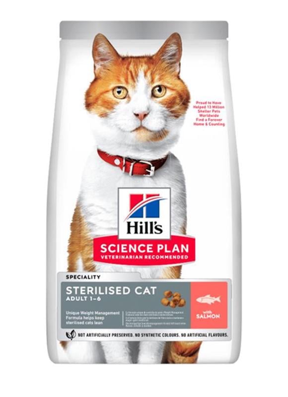 Корм сухий для дорослих стерилізованих кішок Hills Science Plan Sterilised Cat Young Salmon з лососем 1,5 кг (052742071527)