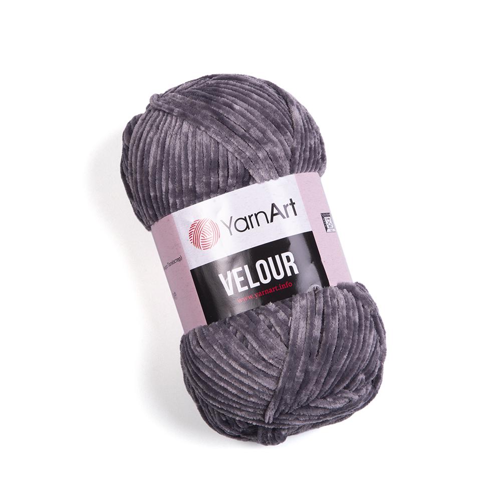 Пряжа велюровая YarnArt Velour 858 серый (2418)