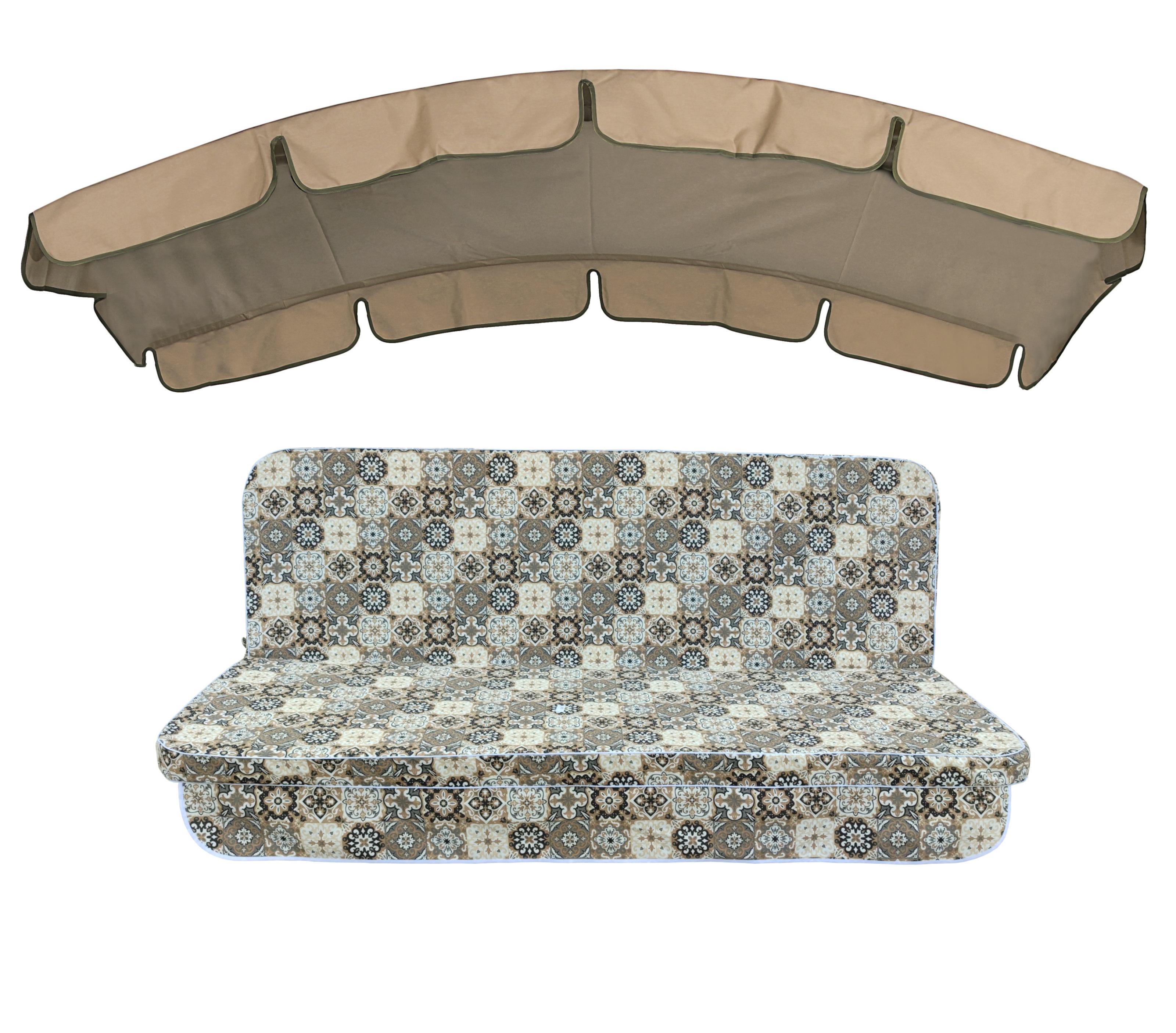 Комплект подушек для качели eGarden Gres Gris 180x110x6 тент 120х210 Кофейный (5249) Комплект подушек для качели eGarden Gres Gris 180x110x6 тент 120х210 Кофейный (5249)