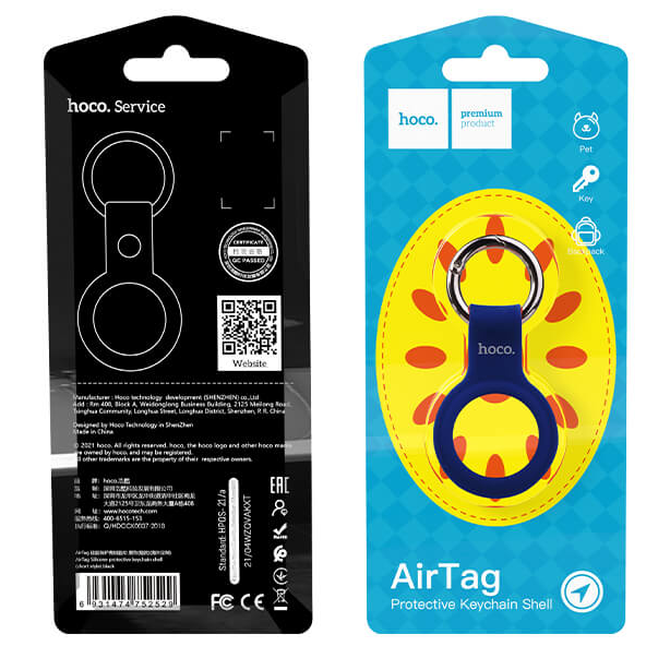 Чохол-брелок для Apple AirTag Hoco protective keychain Navy Blue - фото 2