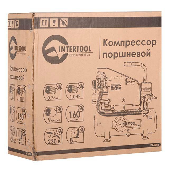 Компрессор Intertool PT-0002 9 л 0,75 кВт 220 В 8 атм 160 л/мин. (128768) - фото 11