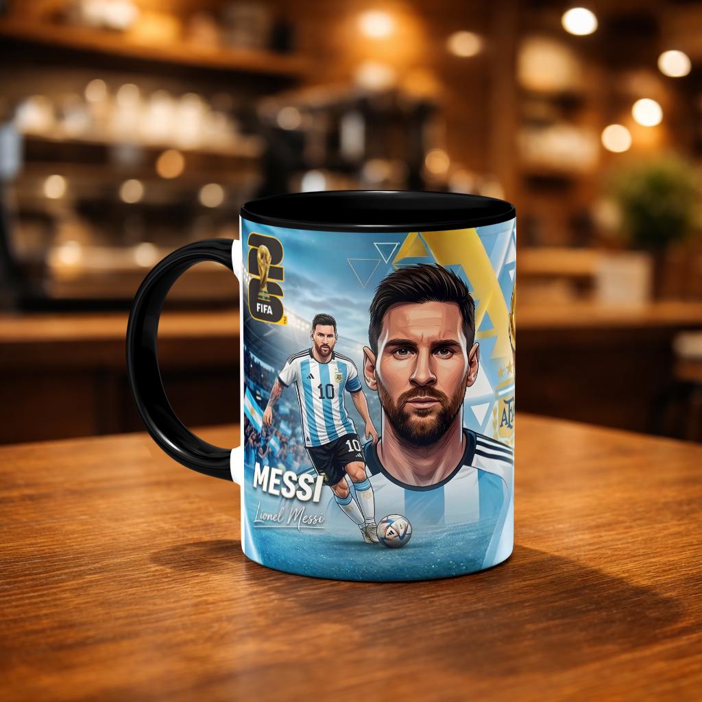 Чашка Lionel Messi 10 Аргентина 330 мл Черный
