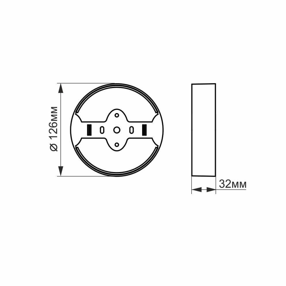 Рамка накладного монтажа Videx для круглого светильника (VL-DLFR-15SF) - фото 5