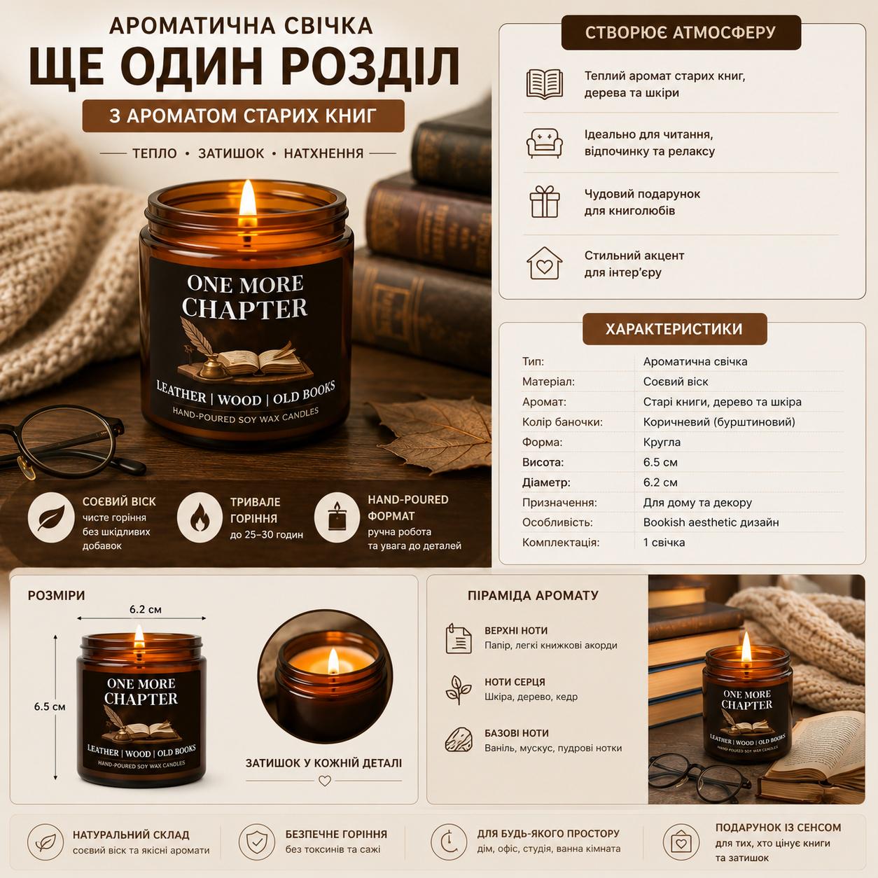 Аромасвечка One More Chapter соевая 200 мл (37242520) - фото 2 Аромасвечка One More Chapter соевая 200 мл (37242520) - фото 2