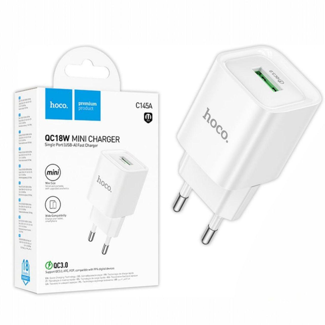 Зарядное устройство Hoco C145A QC3.0 1 USB/3,0A