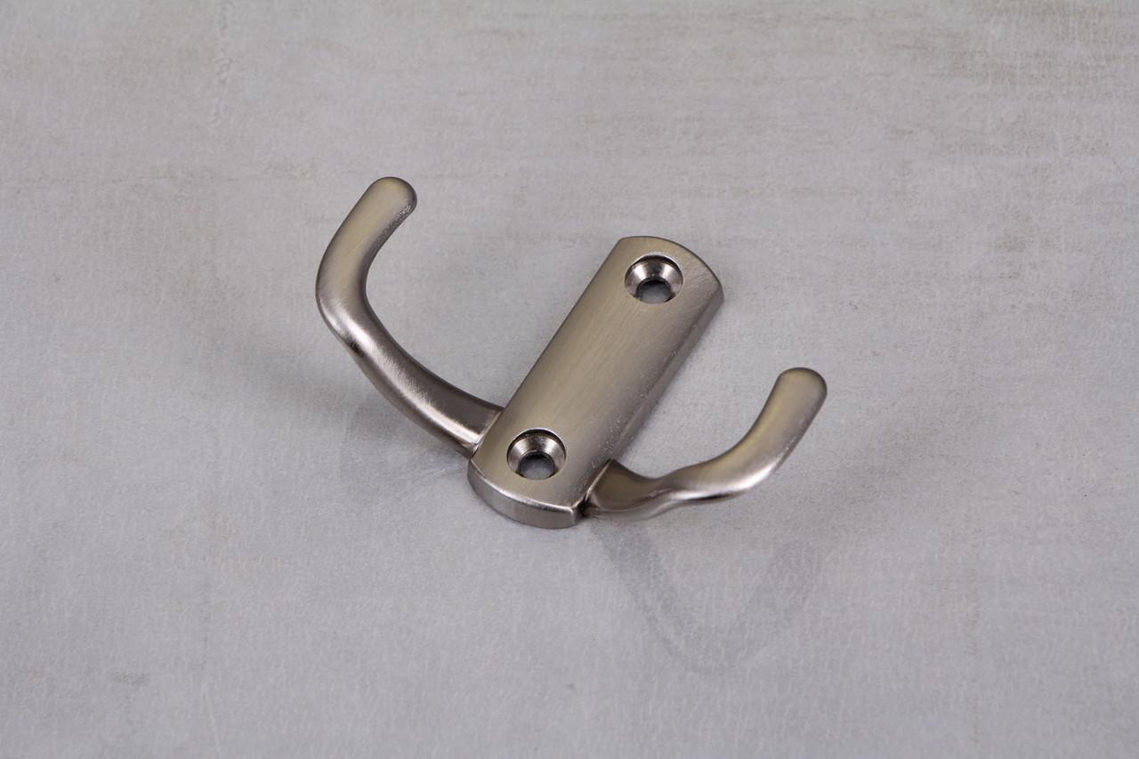 Крючок мебельный двойной GTV К23-E1 Сталь шлифованная (K23-E1-06)