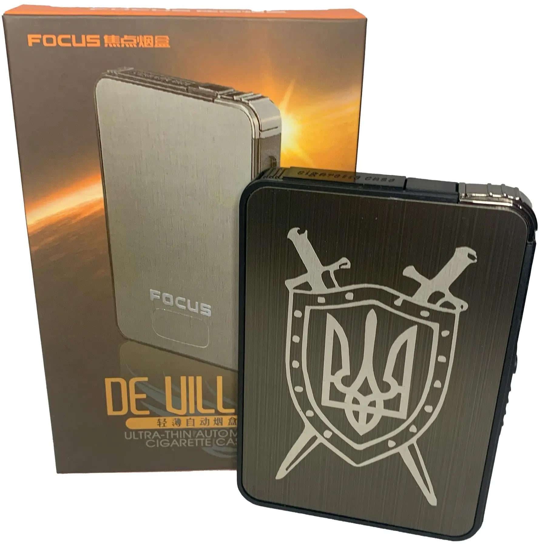 Портсигар с зажигалкой металлический Ukraine Black (hl-427-3)