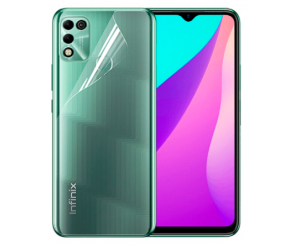 Противоударная гидрогелевая пленка Hydrogel Film для Infinix Hot 11 Play на заднюю панель, Transparent