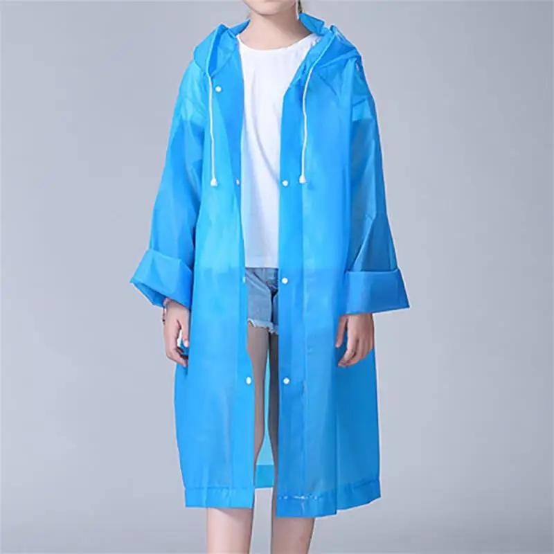 Дощовик дитячий RAINWEAR Unisex з капюшоном на кнопках 110-145 см Blue (83369) - фото 4