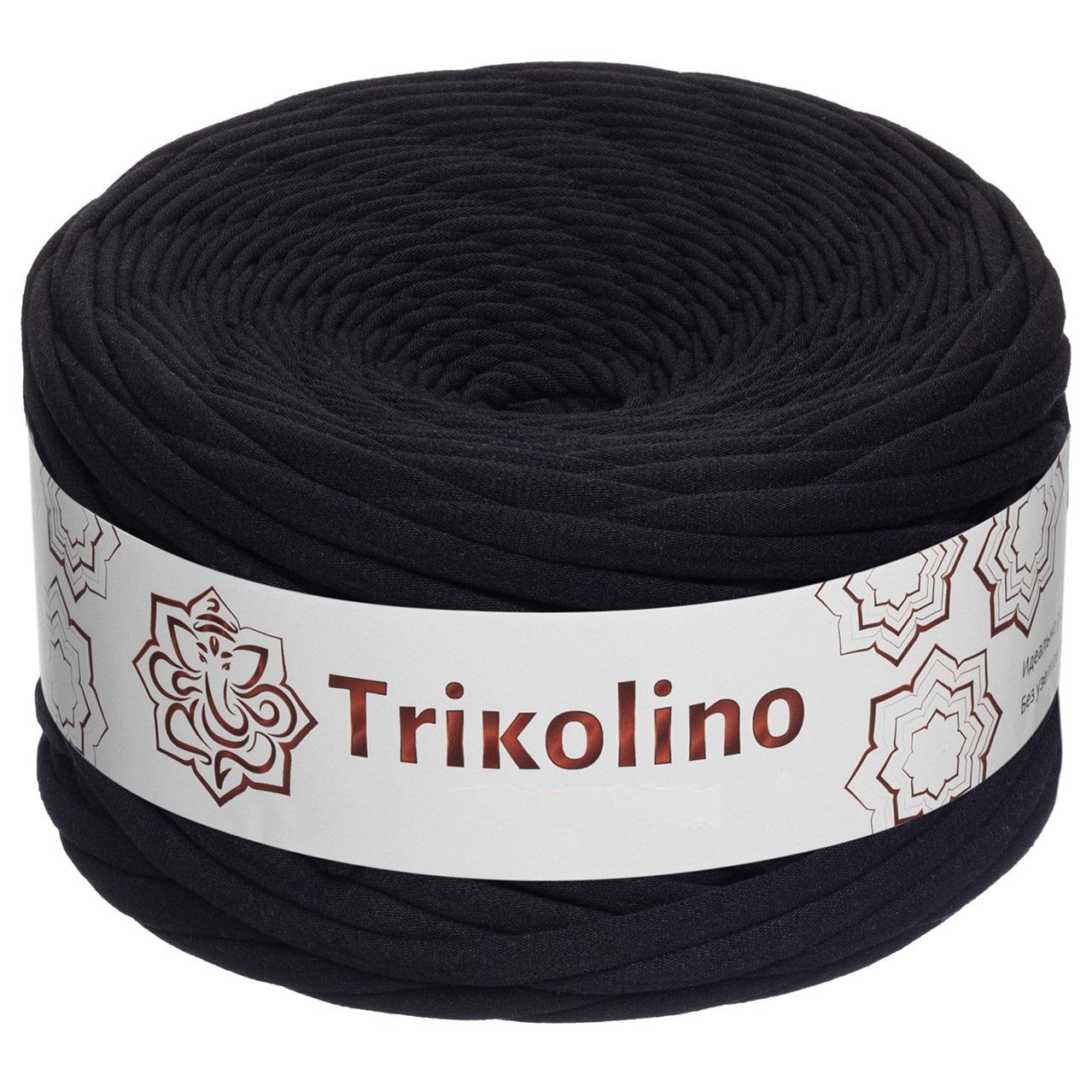 Пряжа трикотажная Trikolino 7-9 мм 100 м Черный