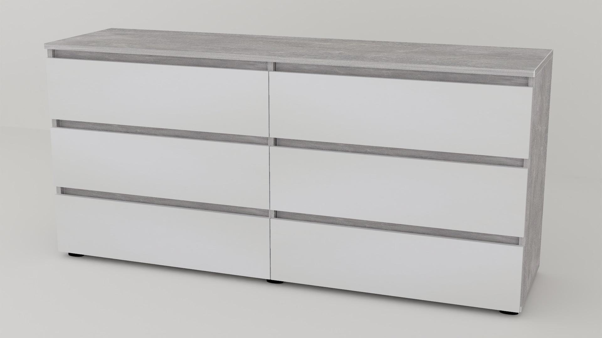 Комод Алекса СН-33/38 160х38х75 см Белый/Индастриал - фото 1