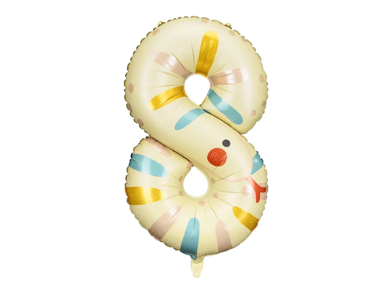 Цифра фольгированная 8 PartyDeco Змея 55х88 см (5904555019430)