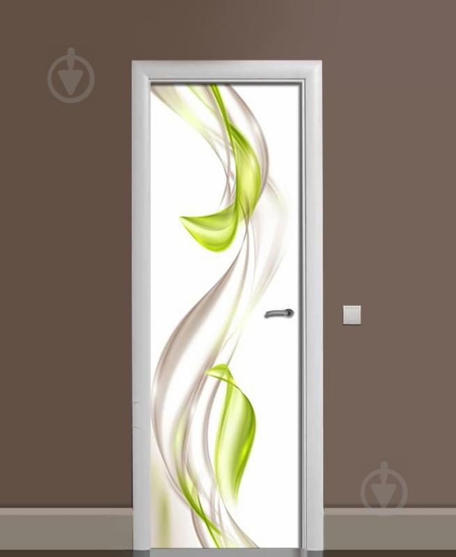 Наклейка на дверь Zatarga «Зелёная дымка» 650х2000 мм виниловая 3Д наклейка декор самоклеящаяся