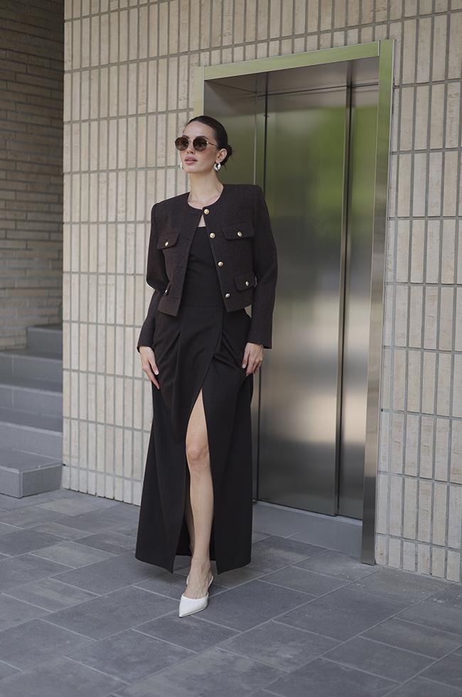 Жакет Lipar 1081 шанель шерстяной р. 46 Шоколадный (16897446) Жакет Lipar 1081 шанель шерстяной р. 46 Шоколадный (16897446)