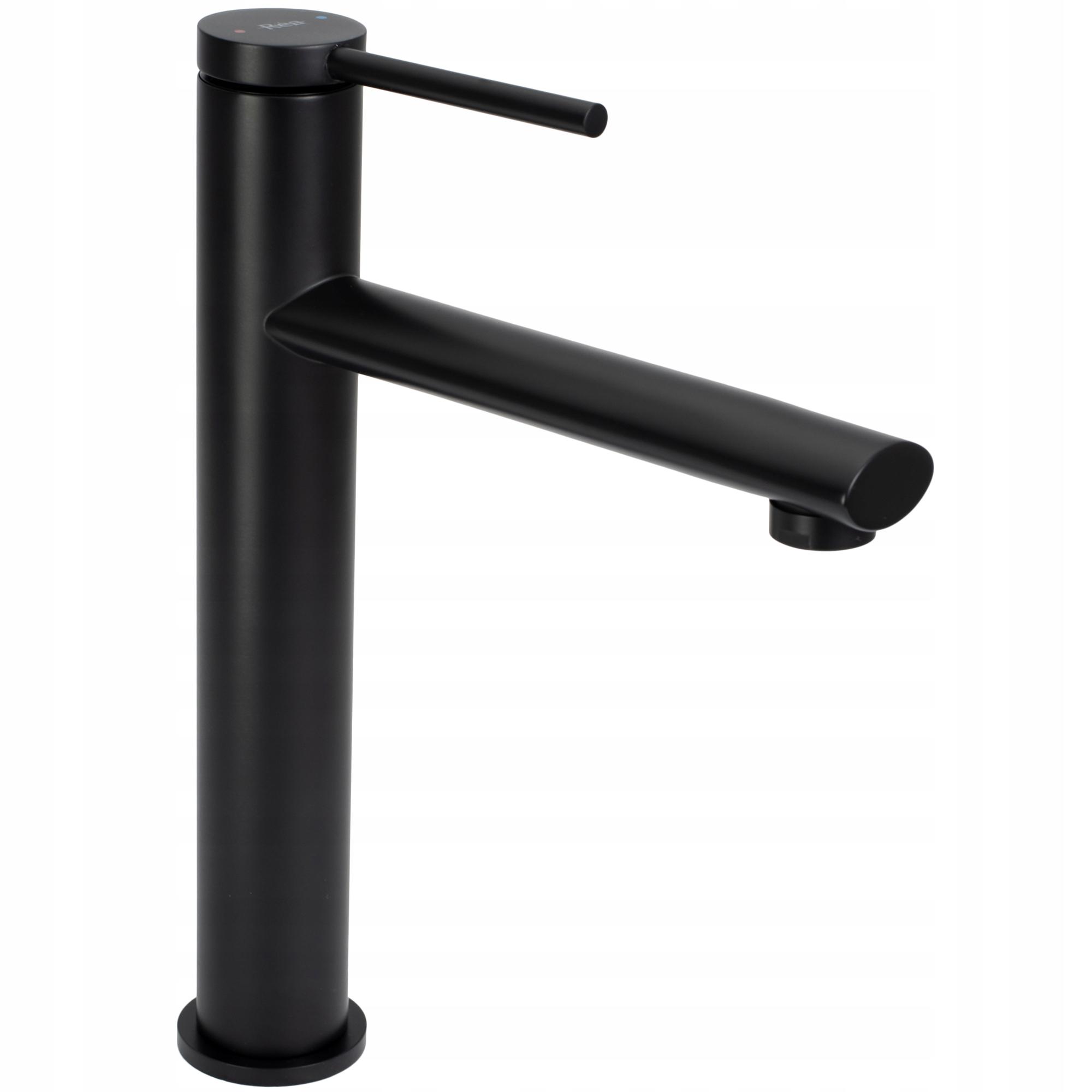 Смеситель для умывальника CUBO REA B6511 OVAL reac-00000000477 высокий однорычажный Черный (165389)