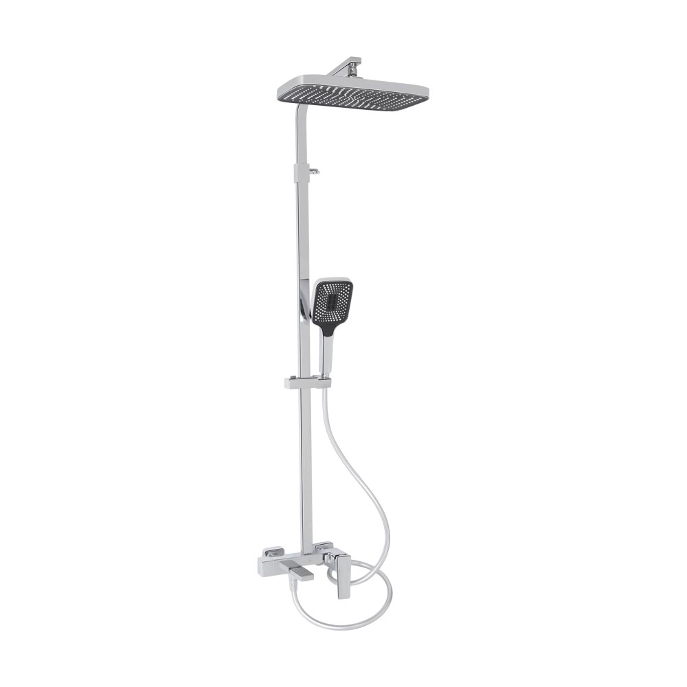 Душевая система для ванны Qtap Gemini k35 на три потребителя с выливом Chrome (43468) Душевая система для ванны Qtap Gemini k35 на три потребителя с выливом Chrome (43468)