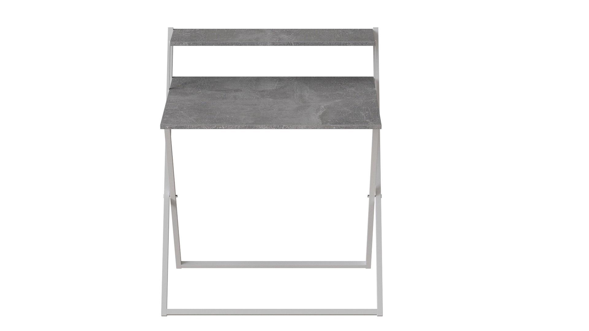 Стіл-трансформер Ferrum-decor Компакт 4 метал/ДСП 16 мм 750x790x720 мм Білий/Бетон (FRD-104703) - фото 4