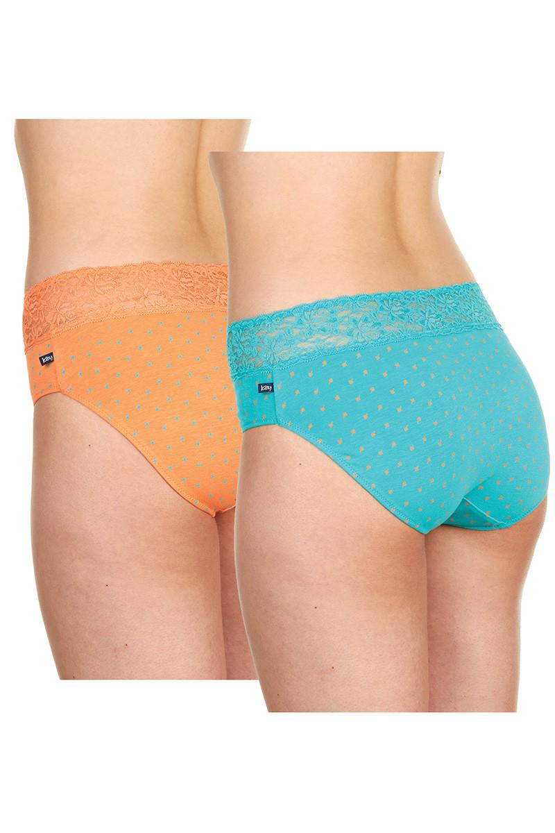 Трусики-шортики Key р. 4/L 2 шт. Помаранчевий/бірюзовий (76480)