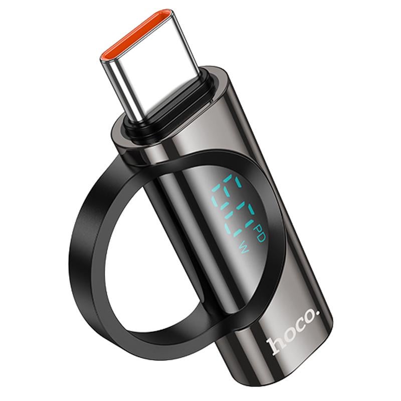 Переходник Hoco UA32A Type-C male to Lightning female display adapter Black (00000074155_2)