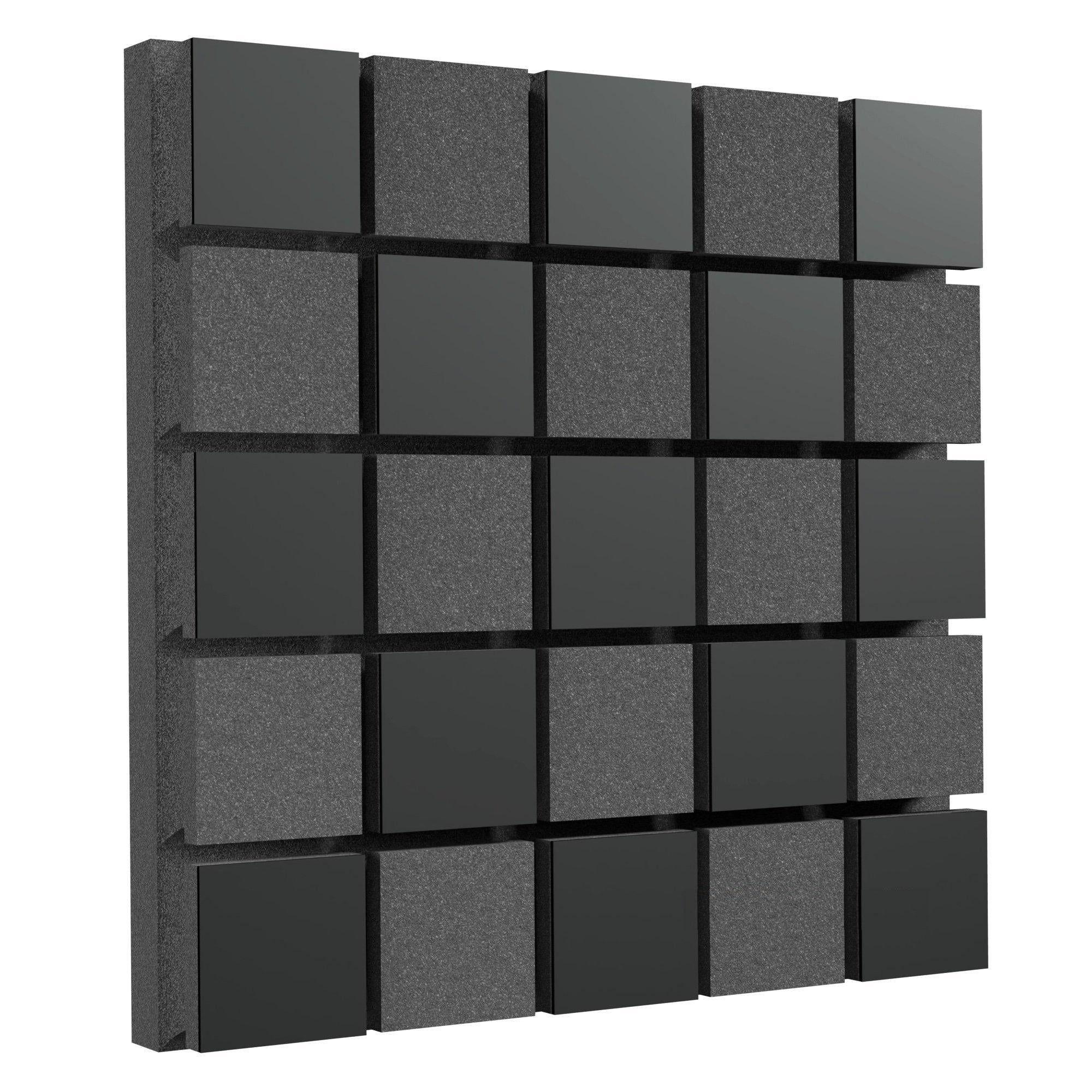 Акустична панель Ecosound Tetras Acoustic Wood HDF 50х50 см 73 мм Чорний (1320)