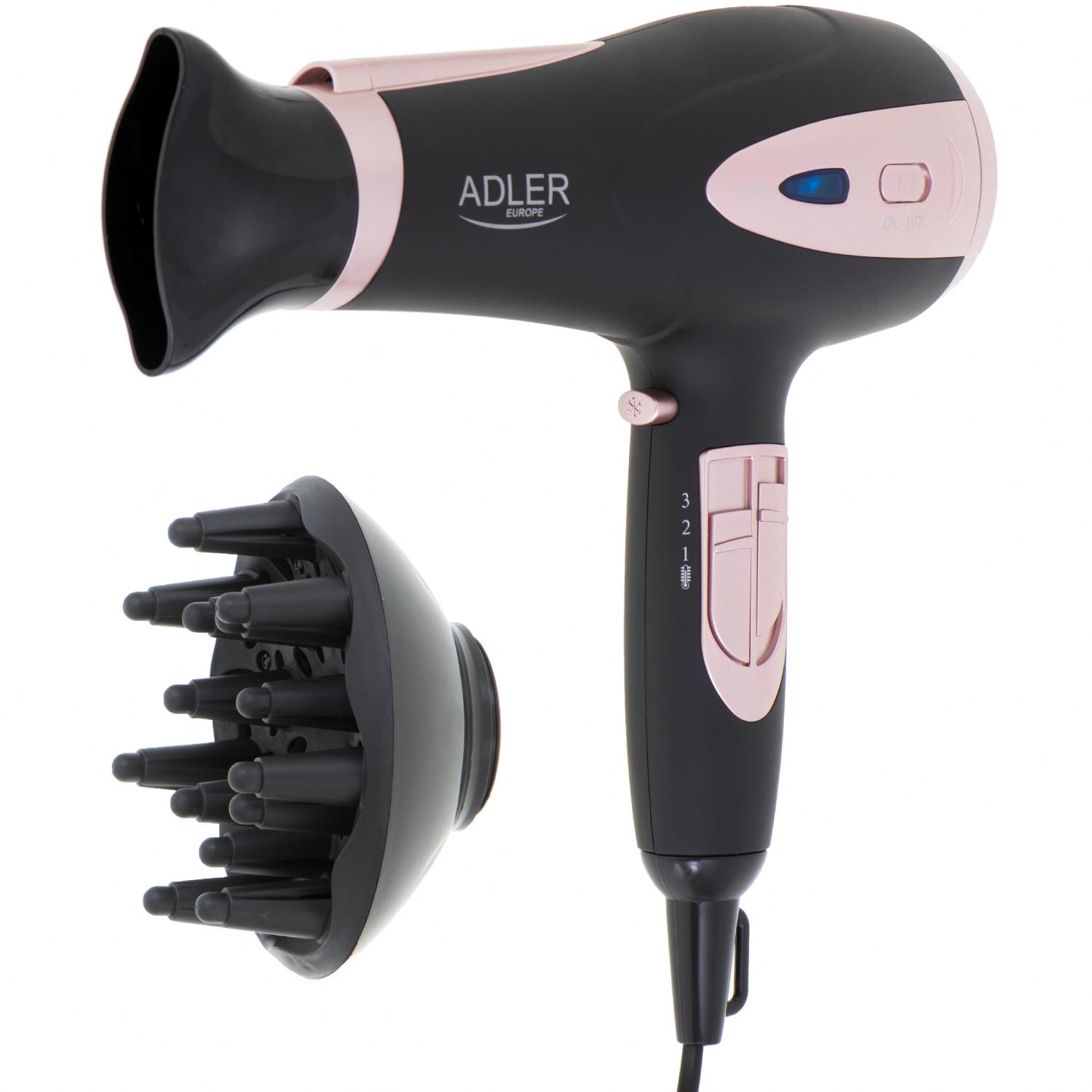 Фен для волос Adler AD 2248 2200W 2 скорости 3 температурных режима ионизация Black (AD2248B) - фото 4