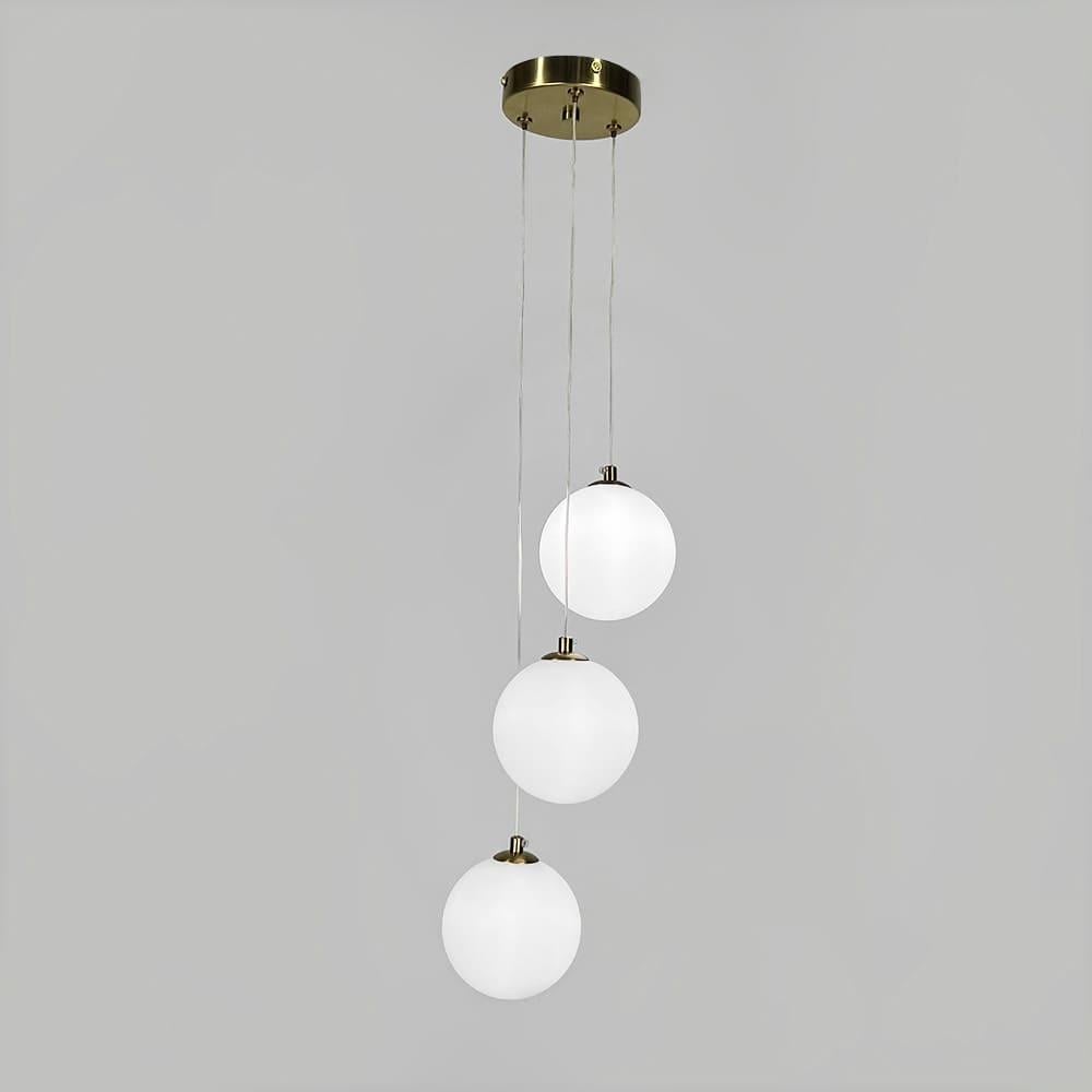 Люстра-пучок на 3 білих плафони Латунь (MJ201/3 AB+WT) - фото 2 Люстра-пучок на 3 білих плафони Латунь (MJ201/3 AB+WT) - фото 2