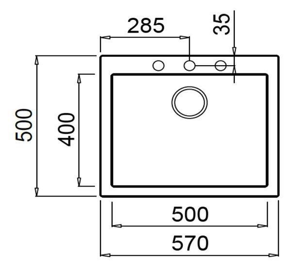 Мийка гранітна Teka Forsquare 50.40 TG 115230008 Кремовий - фото 2