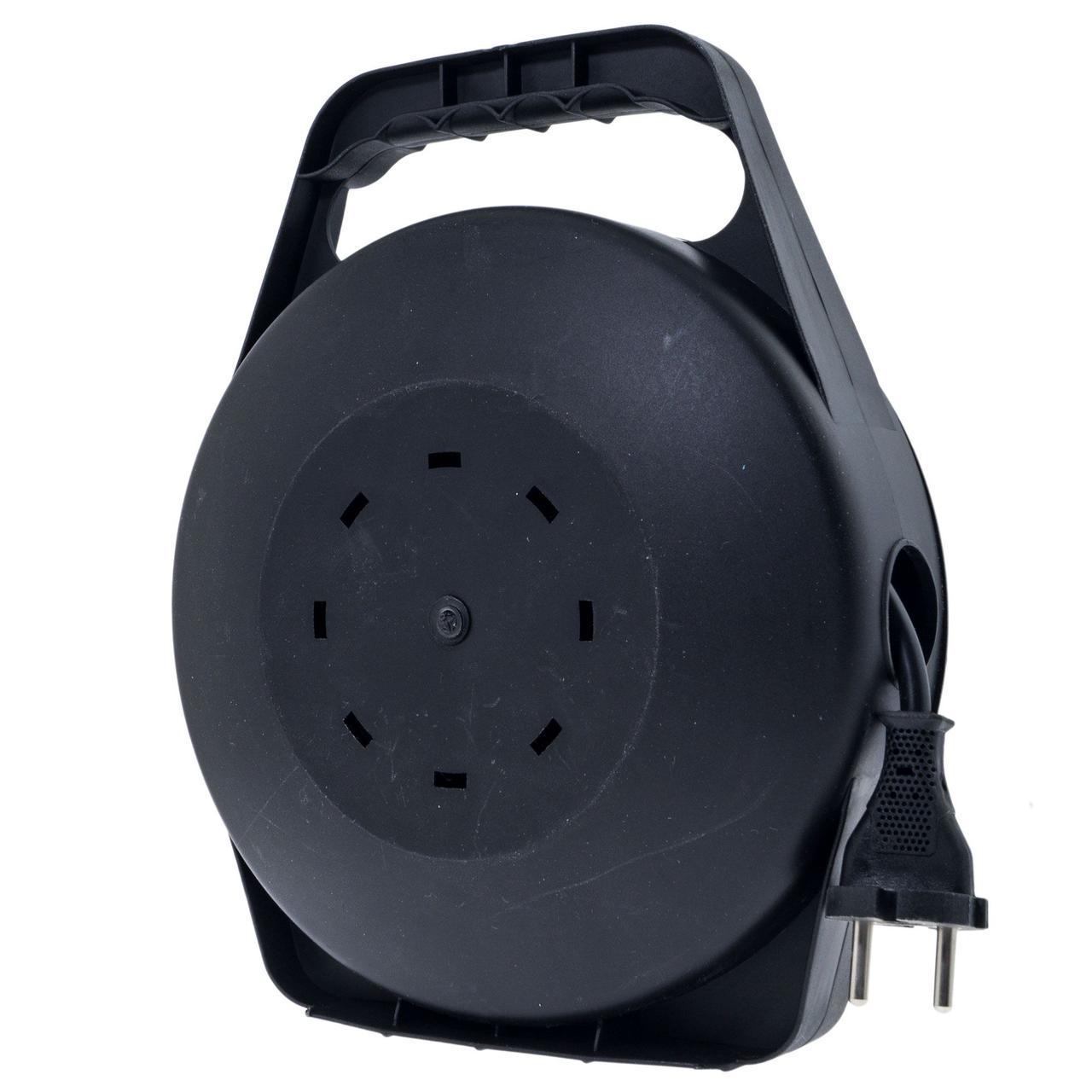 Подовжувач на котушці Quantum з термореле 4 розетки з заземленням 8 м 3x1,5 16А 230 B 3500 Вт (удл8) - фото 5