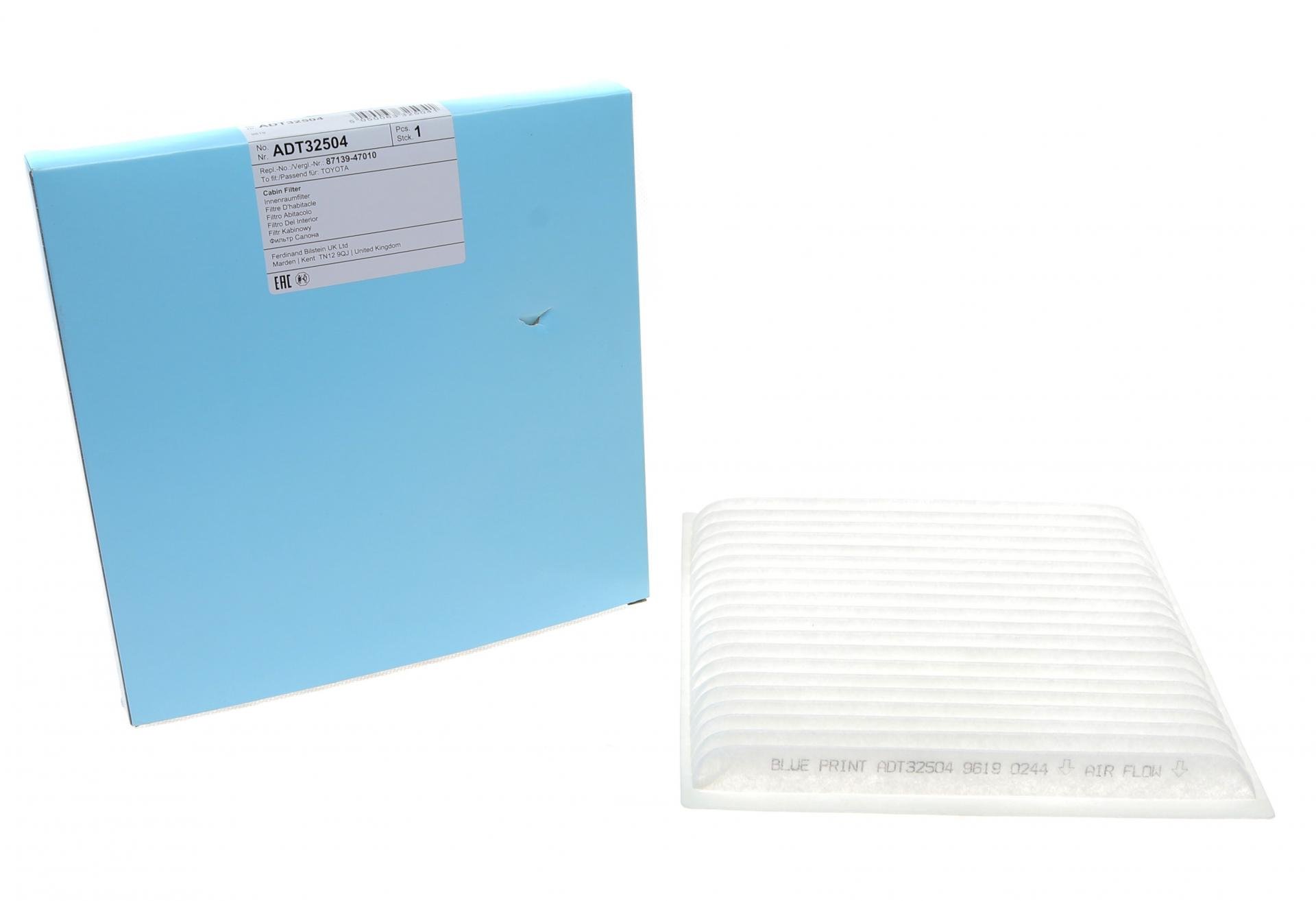 Фильтр салона BLUE PRINT для Toyota LAnd Cruiser /Yaris 99- (ADT32504)