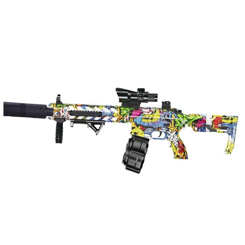 Дитячий іграшковий автомат AR15 Alphabet на гідрогелевих кульках-орбізах Green (00000078644_1)