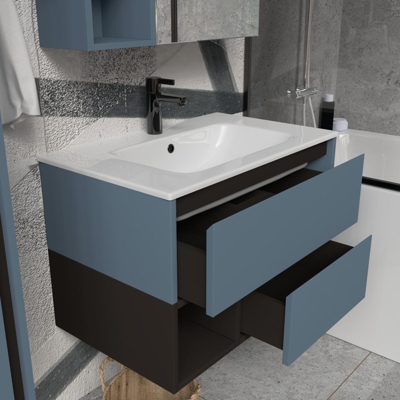 Тумба подвесная с раковиной MVK Vostok Craft 70 В2 700х450х530 мм Синий Альби (c270alb) - фото 3 Тумба подвесная с раковиной MVK Vostok Craft 70 В2 700х450х530 мм Синий Альби (c270alb) - фото 3