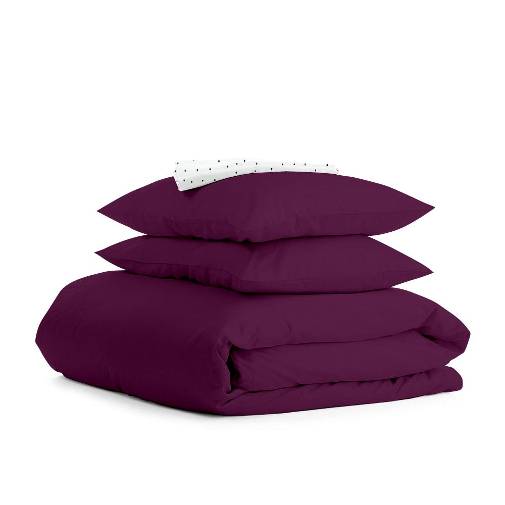 Постель двуспальная Cosas Plum с простыней на резнике 180х220 см (4822052135693)
